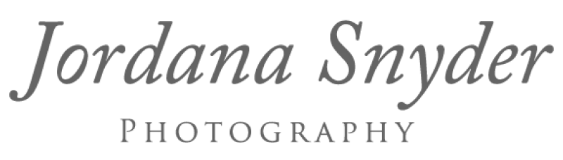 A black and white image of Jordana Snyder Photography logo