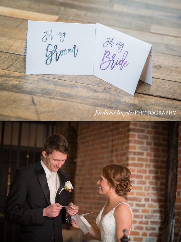 A couple is holding their wedding vows.
