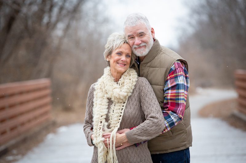 A man and woman standing next to each other.