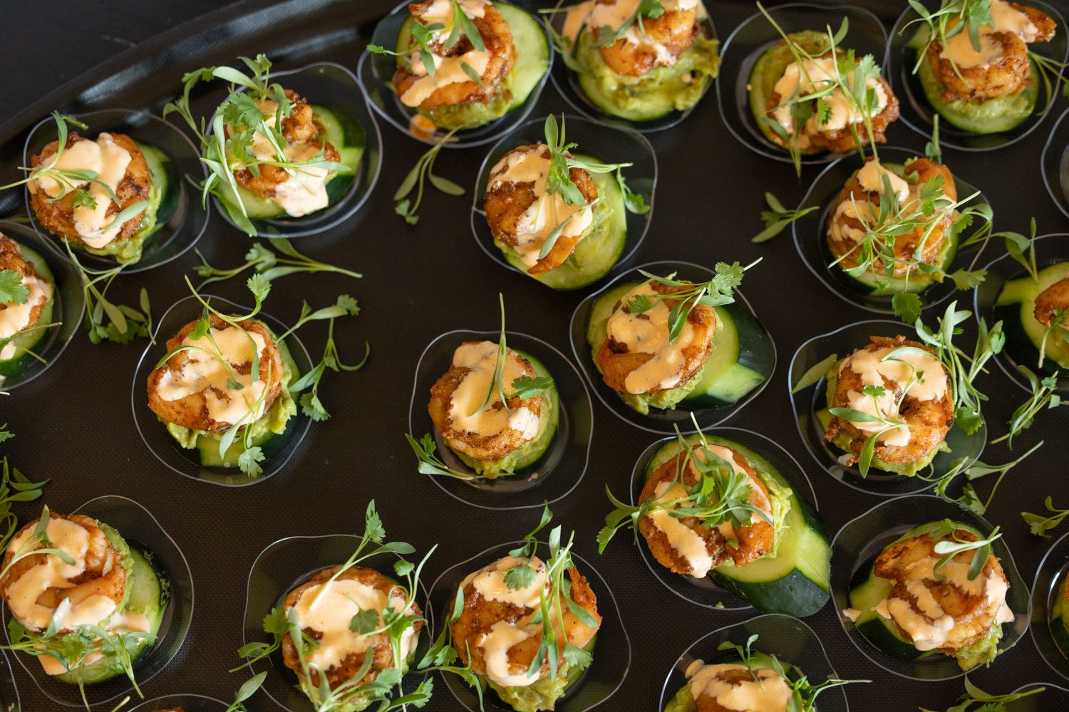 Appetizers at a swanky client event.