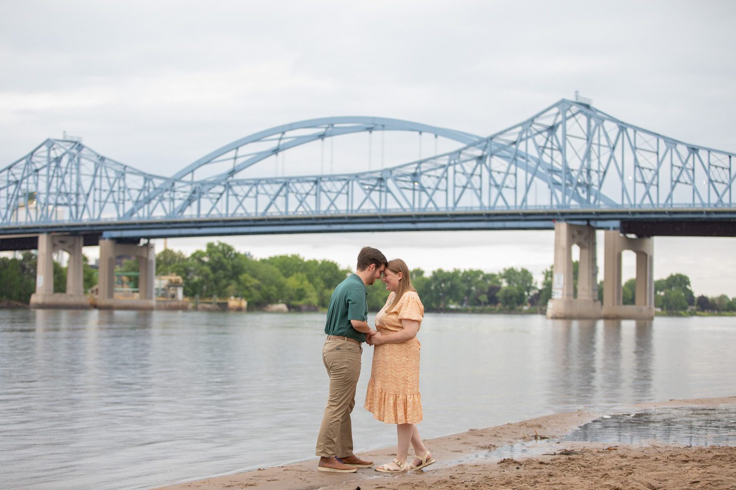 The iconic Blue Bridge in La Crosse, WI.