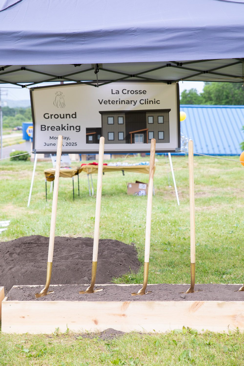 Groundbreaking ceremony for the newest La Crosse Veterans clinic.