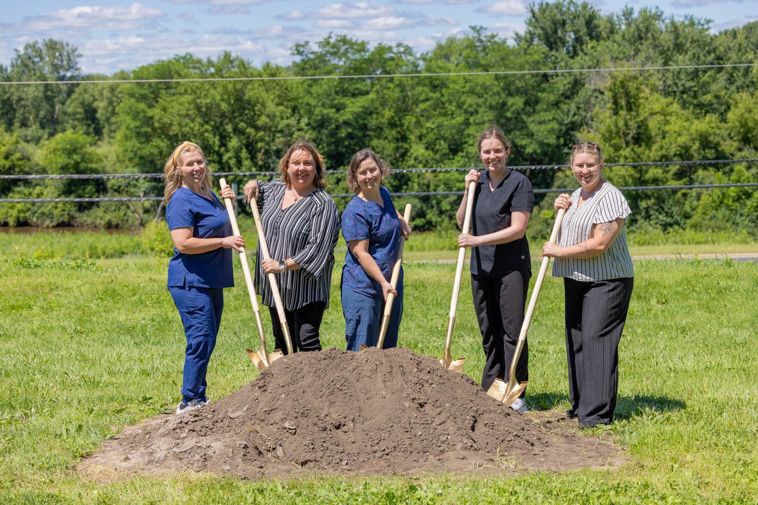 Groundbreaking: this first dig in the dirt.
