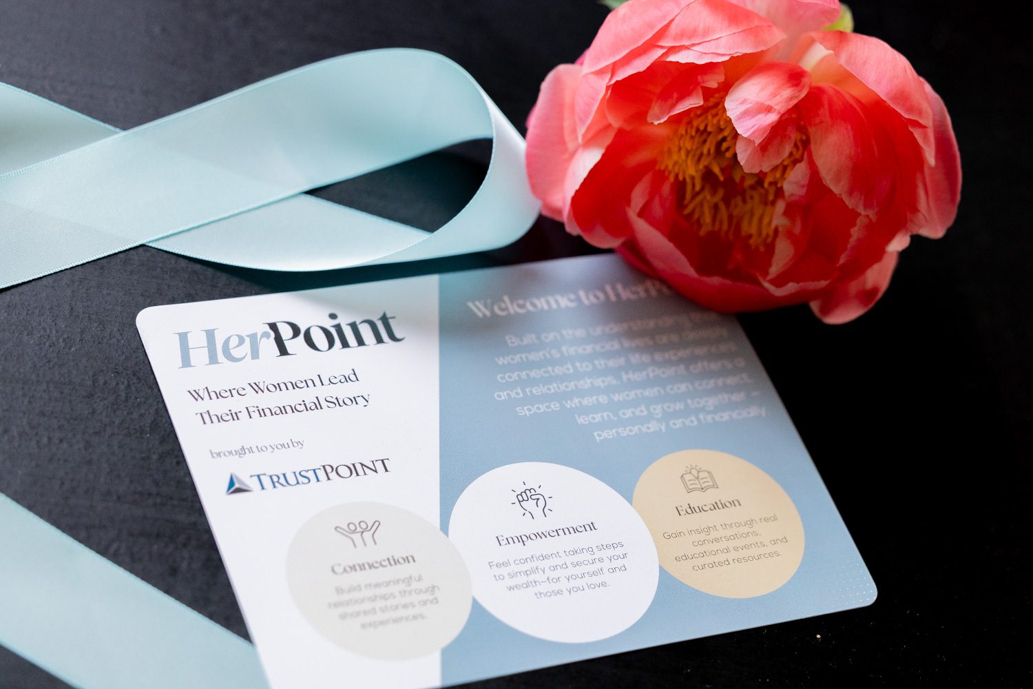 Event invitation and floral detail.