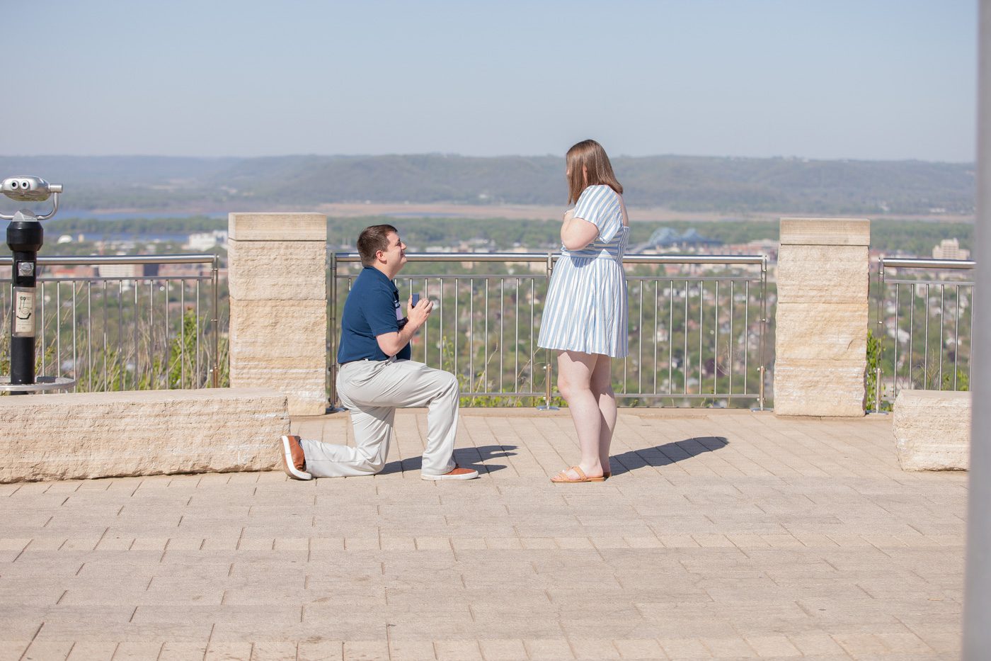 Surprise proposal at La Crosse's Granddads Bluff.